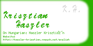 krisztian haszler business card